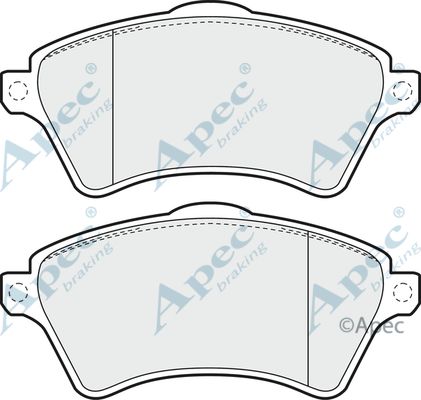 APEC BRAKING Комплект тормозных колодок, дисковый тормоз PAD1208